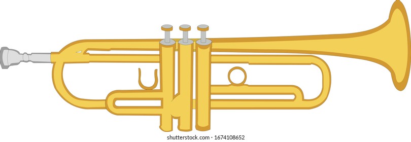 Ilustración del diseño vectorial de trompeta