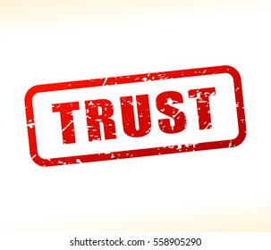 Illustration of trust text stamp