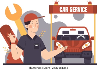 Illustration of Trusted Car Workshop Maintenance