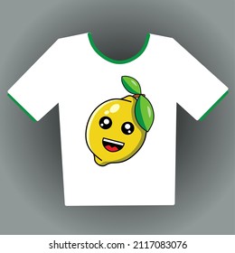 illustration of t-shirt design concept fruit.