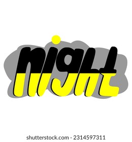 Illustration of a t-shirt design suitable for a night sign suitable for pictures of books, wallpapers, stickers, etc