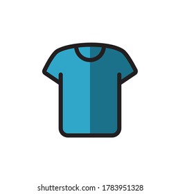 Illustration Of T-shirt Flat Icon Design Vector Template