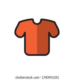 Illustration Of T-shirt Flat Icon Design Vector Template