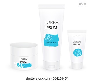 Illustration of Tube for Cosmetic Package Isolated on White Background