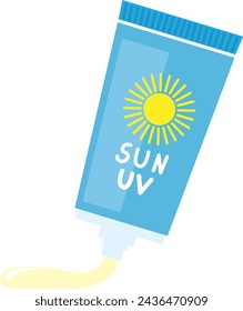 Illustration of tube type sunscreen