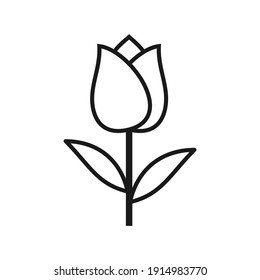 illustration of a tulip icon or logo