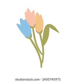 illustration of a tulip isolated on white	
