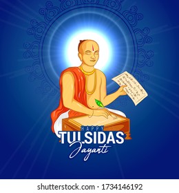 illustration of Tulsidas Jayanti,Tulsidas, was a Hindu Vaishnava saint and poet