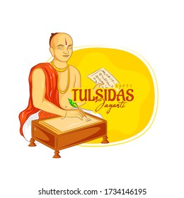 illustration of Tulsidas Jayanti,Tulsidas, was a Hindu Vaishnava saint and poet