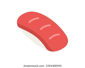 Illustration of tuna sushi icon.