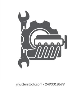 illustration of tune up, automotive, vector art.