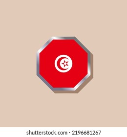 Illustration of Tunisia flag Template