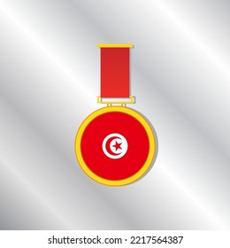 Illustration of Tunisia flag Template