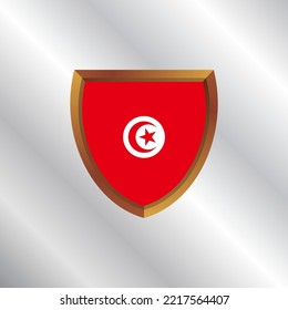 Illustration of Tunisia flag Template