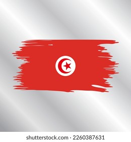 Illustration of Tunisia flag Template