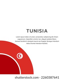 Illustration of Tunisia flag Template