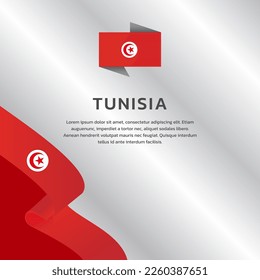 Ilustración de la plantilla de la bandera de Túnez