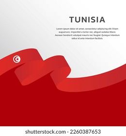 Ilustración de la plantilla de la bandera de Túnez