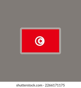 Illustration of Tunisia flag Template