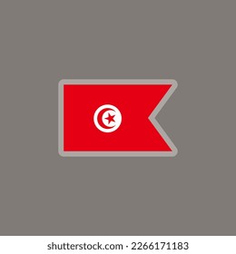 Illustration of Tunisia flag Template