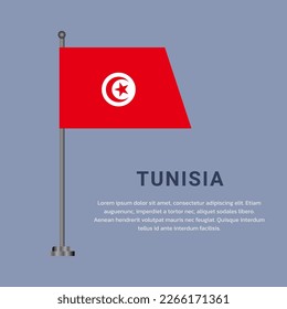 Illustration of Tunisia flag Template