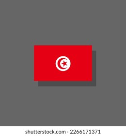 Illustration of Tunisia flag Template
