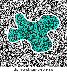 ILLUSTRATION TURING BLACK AND GREEN DESIGN VECTOR