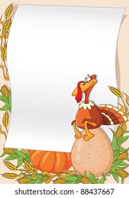 illustration of a turkey and egg background