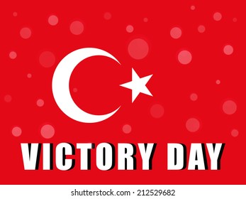 Illustration of Turkey Flag abstract for Victory Day