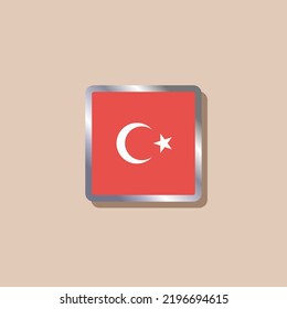 Ilustración de la plantilla de bandera de Turquía