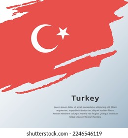 Ilustración de la plantilla de bandera de Turquía