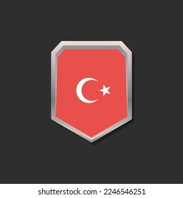 Illustration of Turkey flag Template