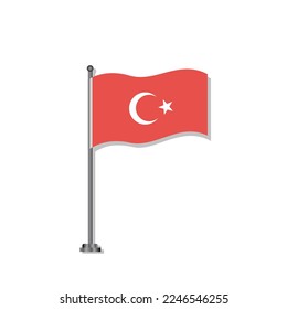 Ilustración de la plantilla de bandera de Turquía