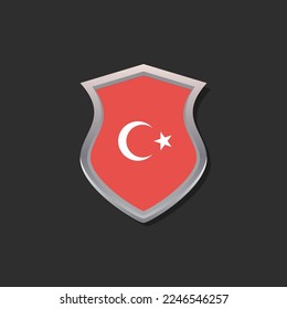 Illustration of Turkey flag Template
