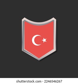 Illustration of Turkey flag Template