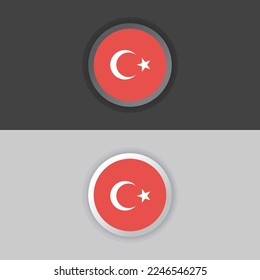 Illustration of Turkey flag Template