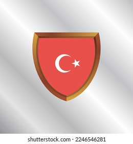 Illustration of Turkey flag Template