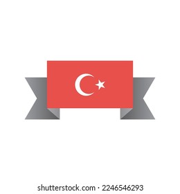 Ilustración de la plantilla de bandera de Turquía