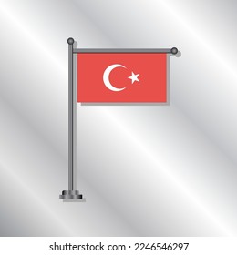 Illustration of Turkey flag Template