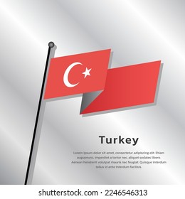 Illustration of Turkey flag Template