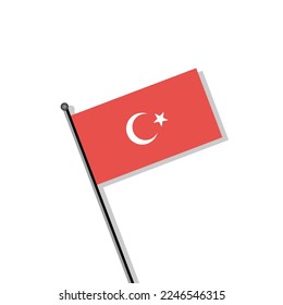 Illustration of Turkey flag Template