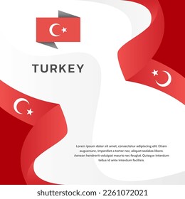Ilustración de la plantilla de bandera de Turquía
