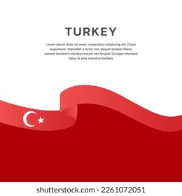 Ilustración de la plantilla de bandera de Turquía