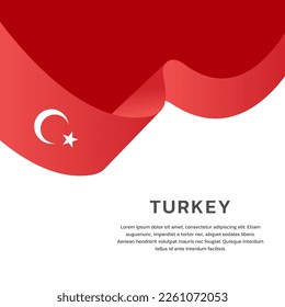 Illustration of Turkey flag Template