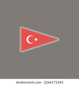 Illustration of Turkey flag Template