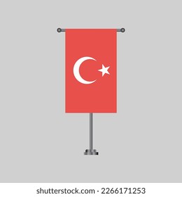 Illustration of Turkey flag Template