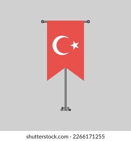 Illustration of Turkey flag Template