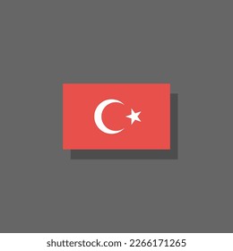Ilustración de la plantilla de bandera de Turquía