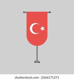 Illustration of Turkey flag Template
