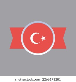 Illustration of Turkey flag Template